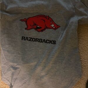 Dog Gray Arkansas Razorbacks T-Shirt